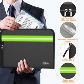 JHSafer 6400°F bag reflective strip aids quick location in low light.