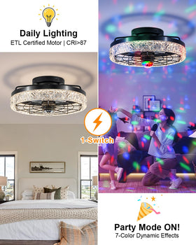 JHSYCH disco ball effect enhances living rooms with dynamic party lighting.