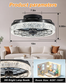 JHSYCH flush-mount design fits low ceilings cleanly.