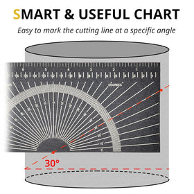 JHTii Scale design shows inches and tangent charts for fast setup.