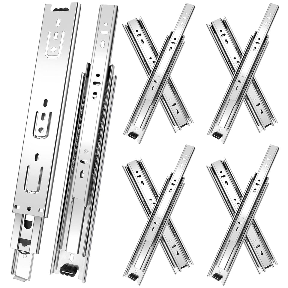 JI2OOYI 16-inch drawer slides packaging with all mounting hardware included.