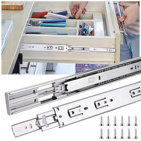 JI2OOYI silver metal drawer slide maintains a sleek look