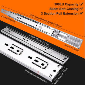 JI2OOYI three-fold full-extension drawer slide in action