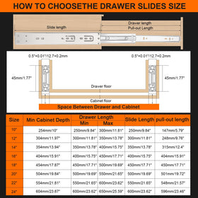 JI2OOYI versatile drawer slides suited for kitchen, bathroom, office