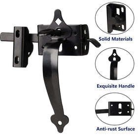 JIAHOO 8-inch handle attached to gate latch for easy grip.