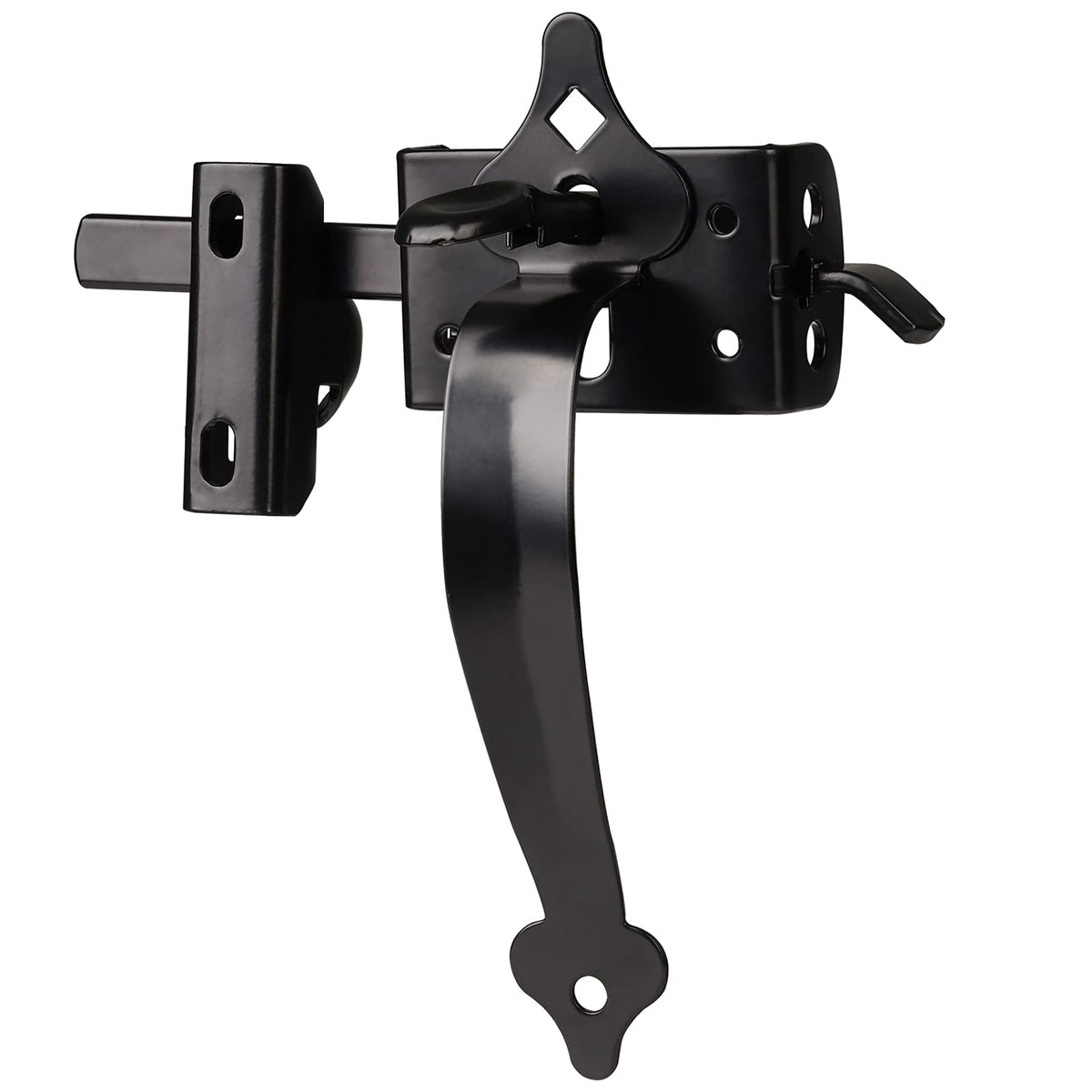 JIAHOO gate latch thumb release on thick steel for durable outdoor gates.