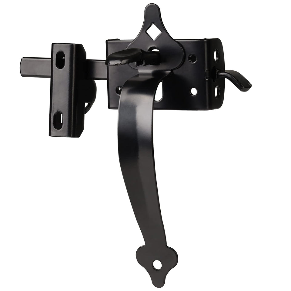 JIAHOO gate latch thumb release on thick steel for durable outdoor gates.