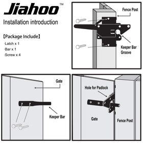 Multipurpose latch suitable for wood and vinyl fences