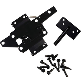 JIAHOO steel gate latch with black finish resists rust.