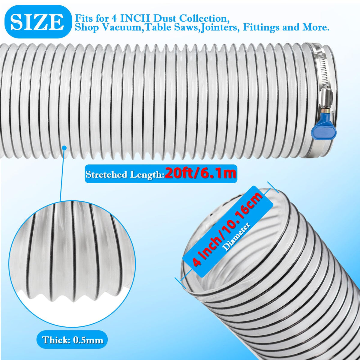 JIANBENKJ hose with carbon steel wire coil resists kinking during bends.