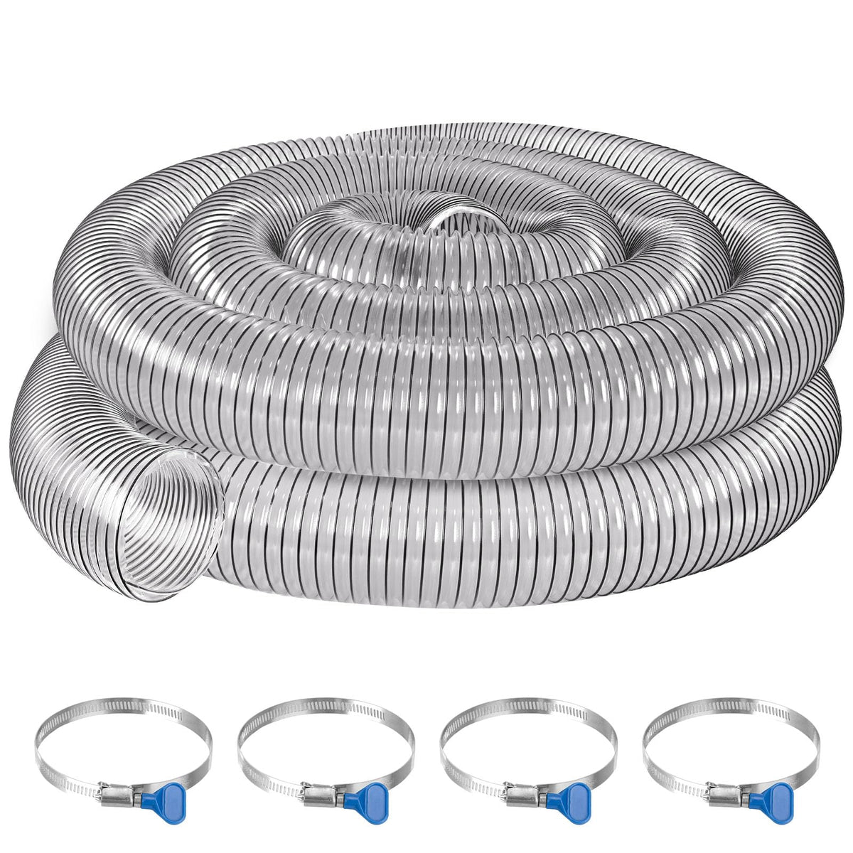 JIANBENKJ 4in dust hose clear view lets you monitor airflow easily.