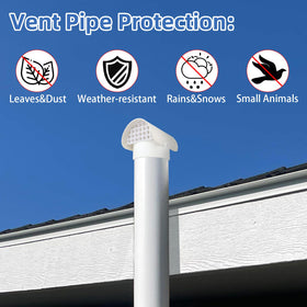 JIANBENKJ easy installation cap fits 4in Schedule 40 pipes.