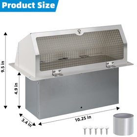 JIANBENKJ exterior vent cap installed on wall for reliable exhaust flow.