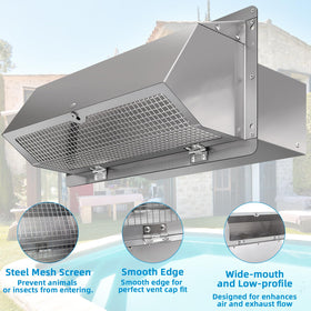 Exterior vent cover by JIANBENKJ protects kitchen exhaust from debris