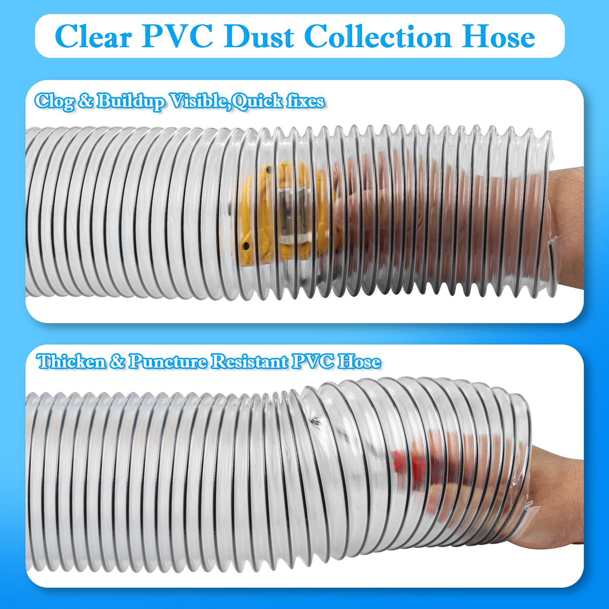 JIANBENKJ flexible 4in dust collection hose for woodworking tools