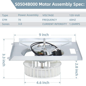 NuTone bathroom fan replacement part by JIANBENKJ, compact motor module.