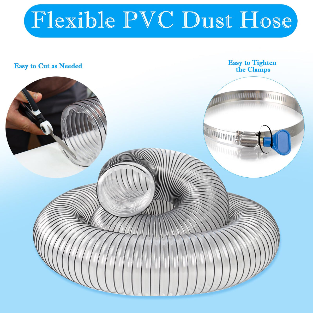 JIANBENKJ puncture-resistant PVC hose endures sharp wood chips