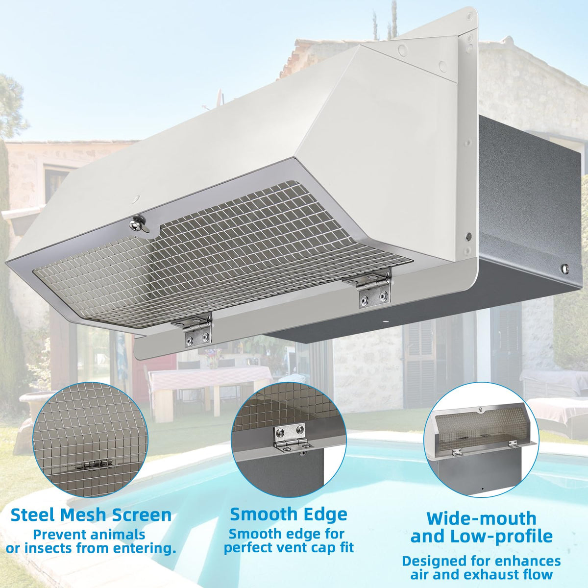 JIANBENKJ rectangular duct 3-1-4x10 fit confirms compatibility with common vent systems.