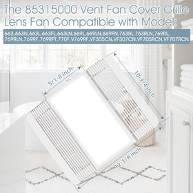 JIANBENKJ vent grille lens closeup highlighting durable surface for easier cleaning.