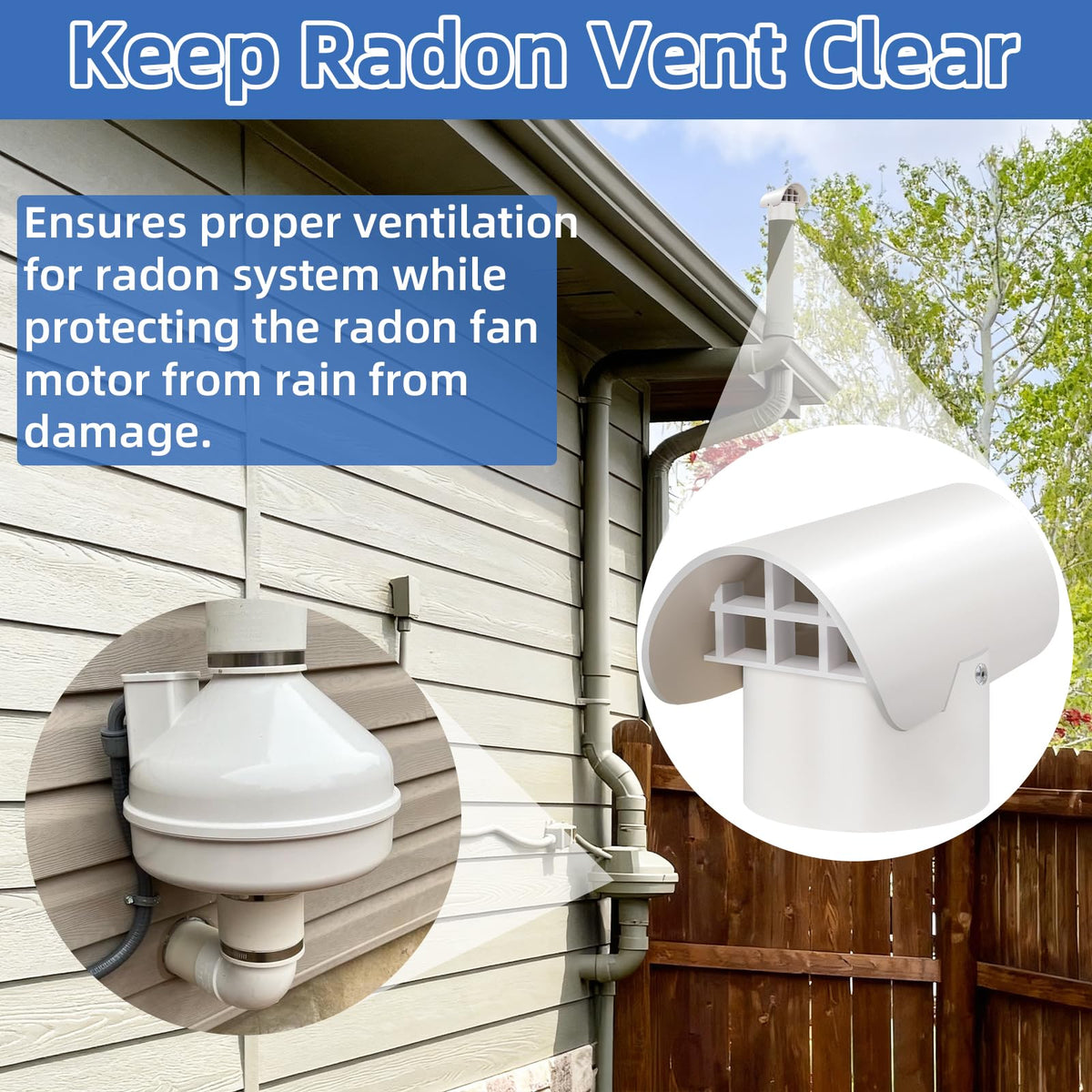 JIANBENKJ weather-resistant PVC cap protects against rain and debris