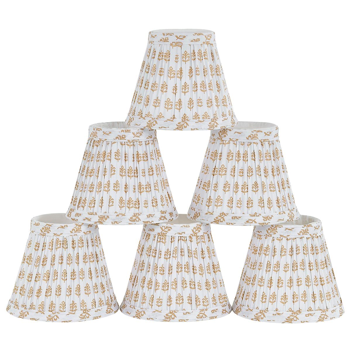 JIAOGEPENGYOU chandelier shades clip-on six-pack adds style and diffuses warm light