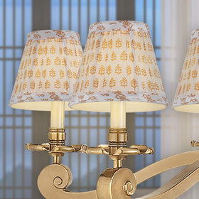 JIAOGEPENGYOU mini lampshade clip-on fits candle bulbs with three-inch top and five-inch bottom