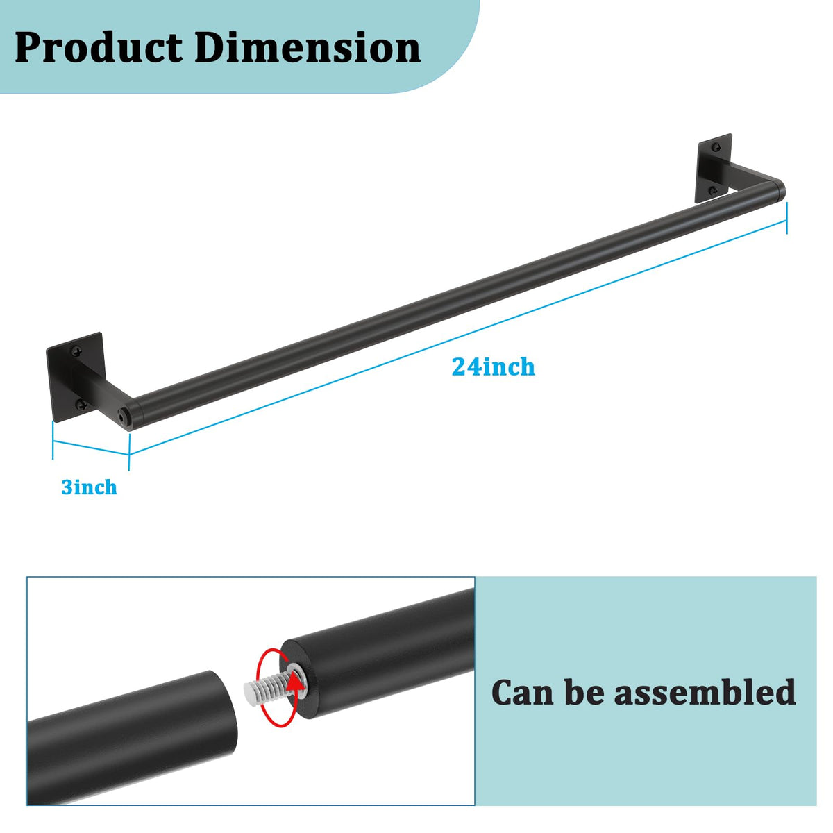 JIAPAIDUO wall-mounted towel rack keeps towels tidy and accessible.