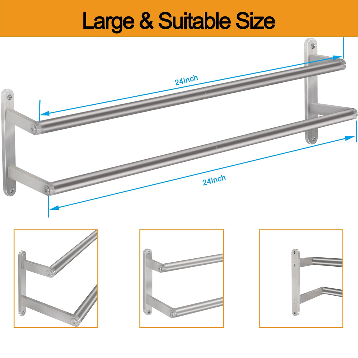 JIAPAIDUO wall towel rack keeps bathroom organized.
