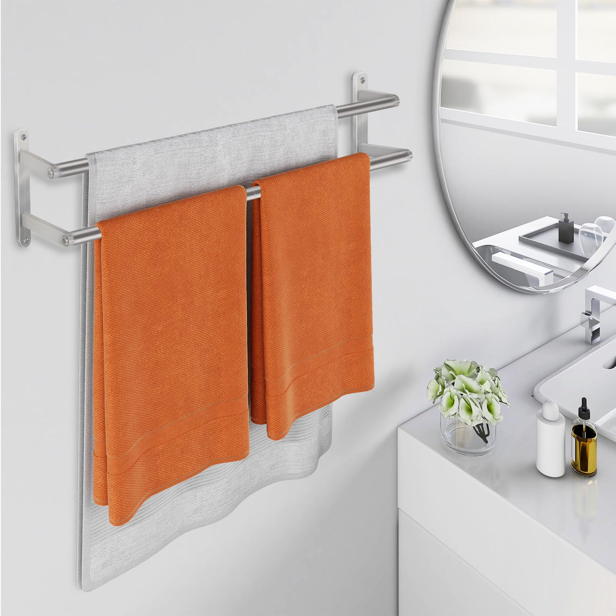 JIAPAIDUO brushed nickel finish detail highlights sturdy construction.