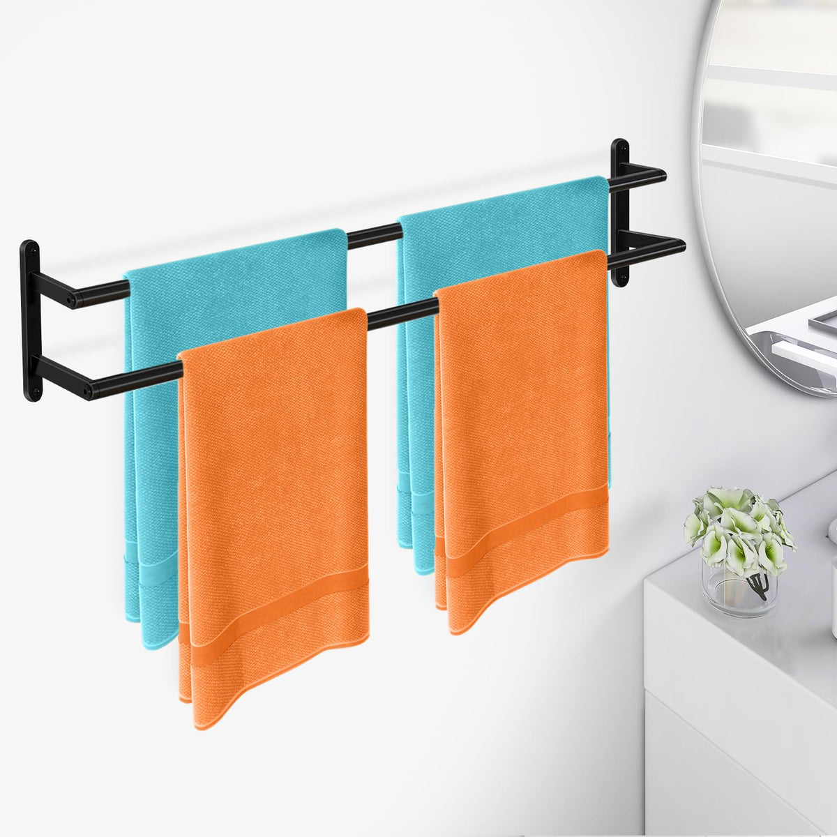 JIAPAIDUO stainless steel towel rack withstands moisture and daily use