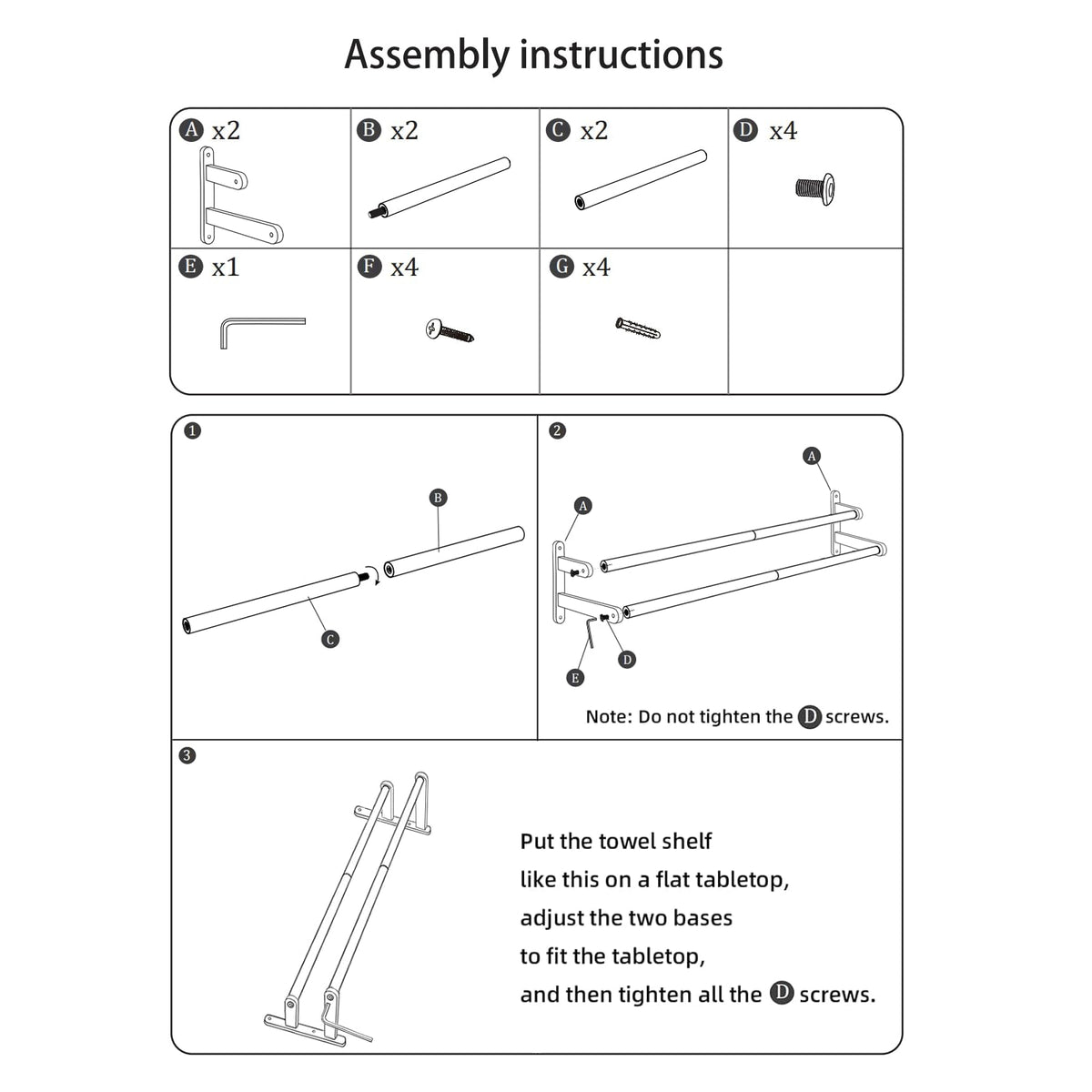 JIAPAIDUO upper and lower bars with secure screw design.