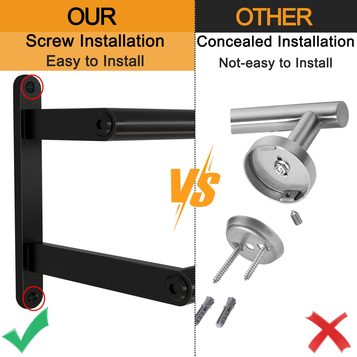 JIAPAIDUO wall-mounted brackets for secure mounting