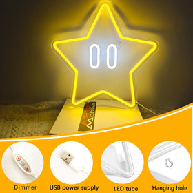 JIARODEY LED sign enhances gaming room setup with lively atmosphere.