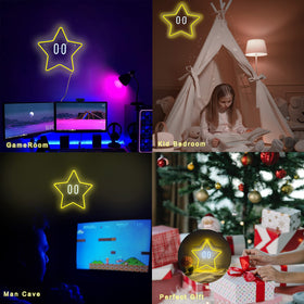 JIARODEY star neon sign makes a thoughtful gift for celebrations.
