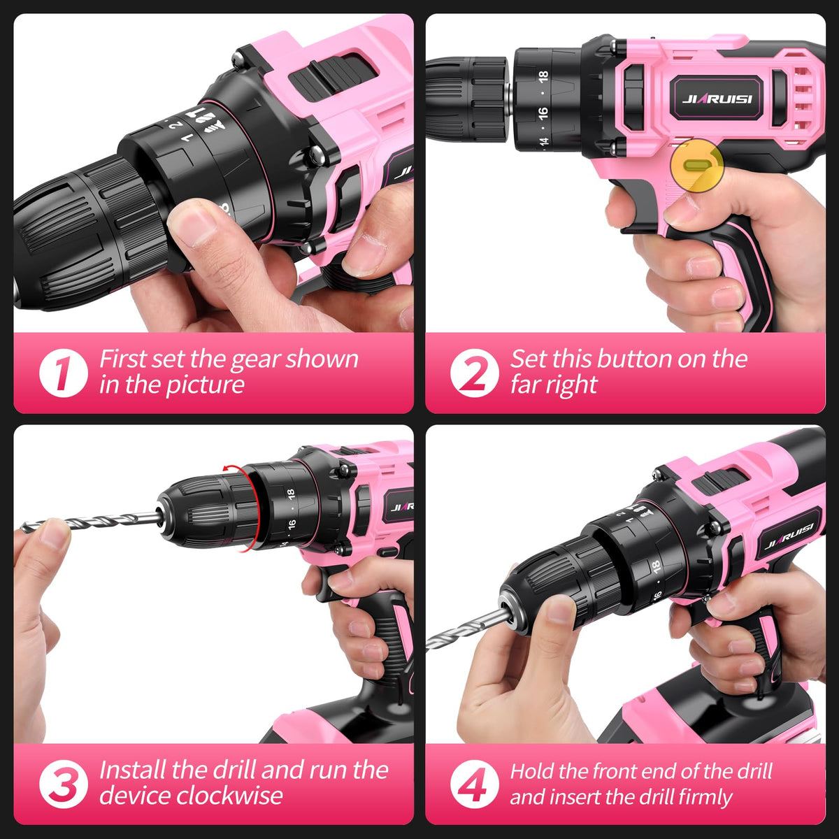JIARUISI 72-piece bit set covers common fastening tasks.