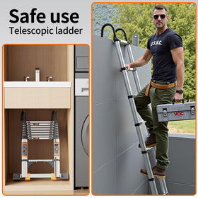 Jiashche ladder carrying straps simplify transport.