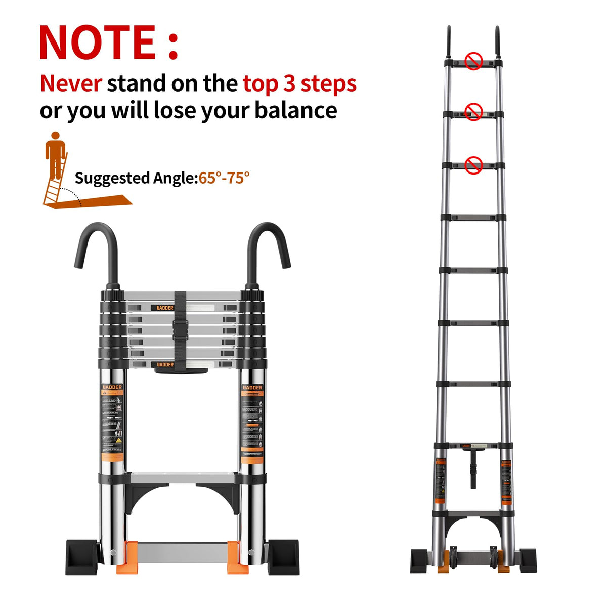 JIASHCHE ladder in RV and outdoor use with lightweight design for easy transport.