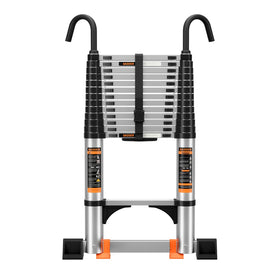 Jiashche telescoping ladder extended to 12.5 feet for high reach tasks.
