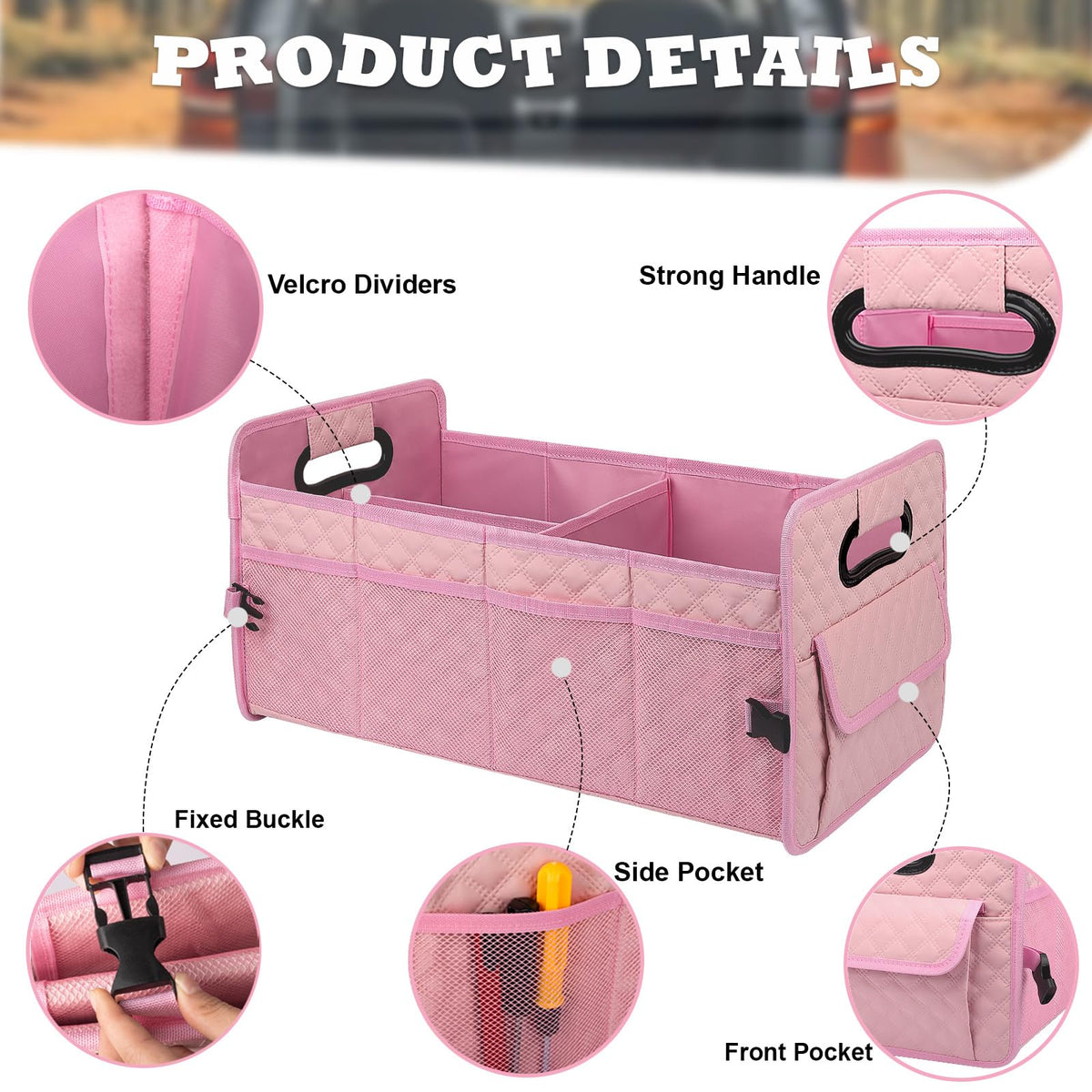 JiatuA collapsible trunk organizer folded for compact storage.