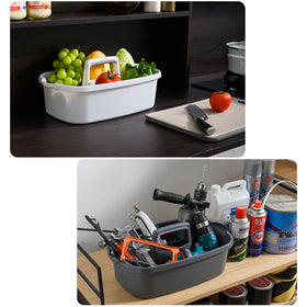 JiatuA grooved handle enables comfortable carrying between rooms and tasks.