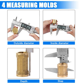 Depth measurement using Jiavarry six-inch caliper