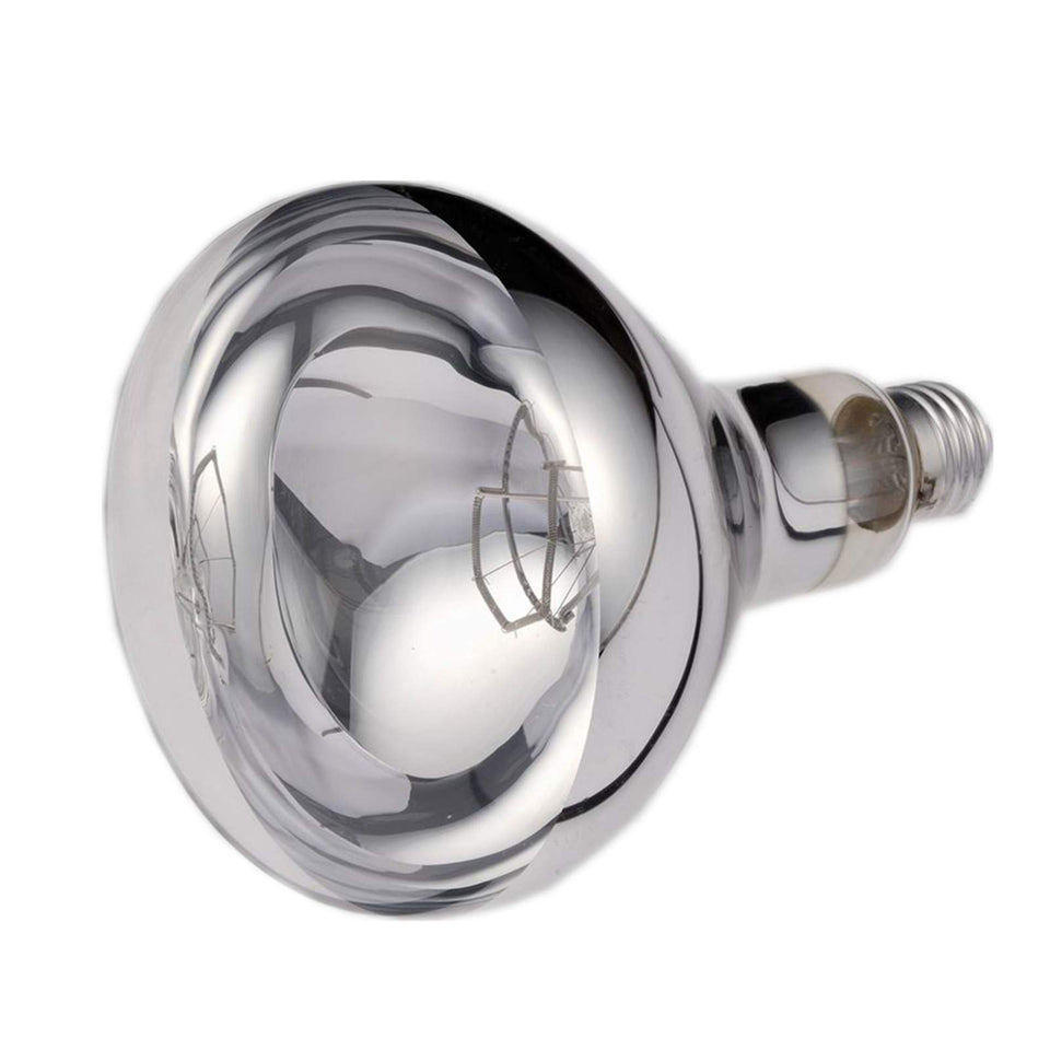 JIAWANSHUN heat lamp bulb 250W filament close-up showing durable heat output.