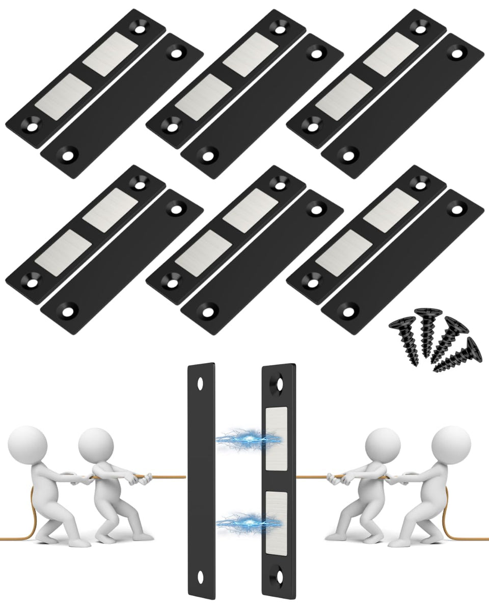 Jiayi 6-pack ultra-thin magnets latch shown for secure cabinet closures