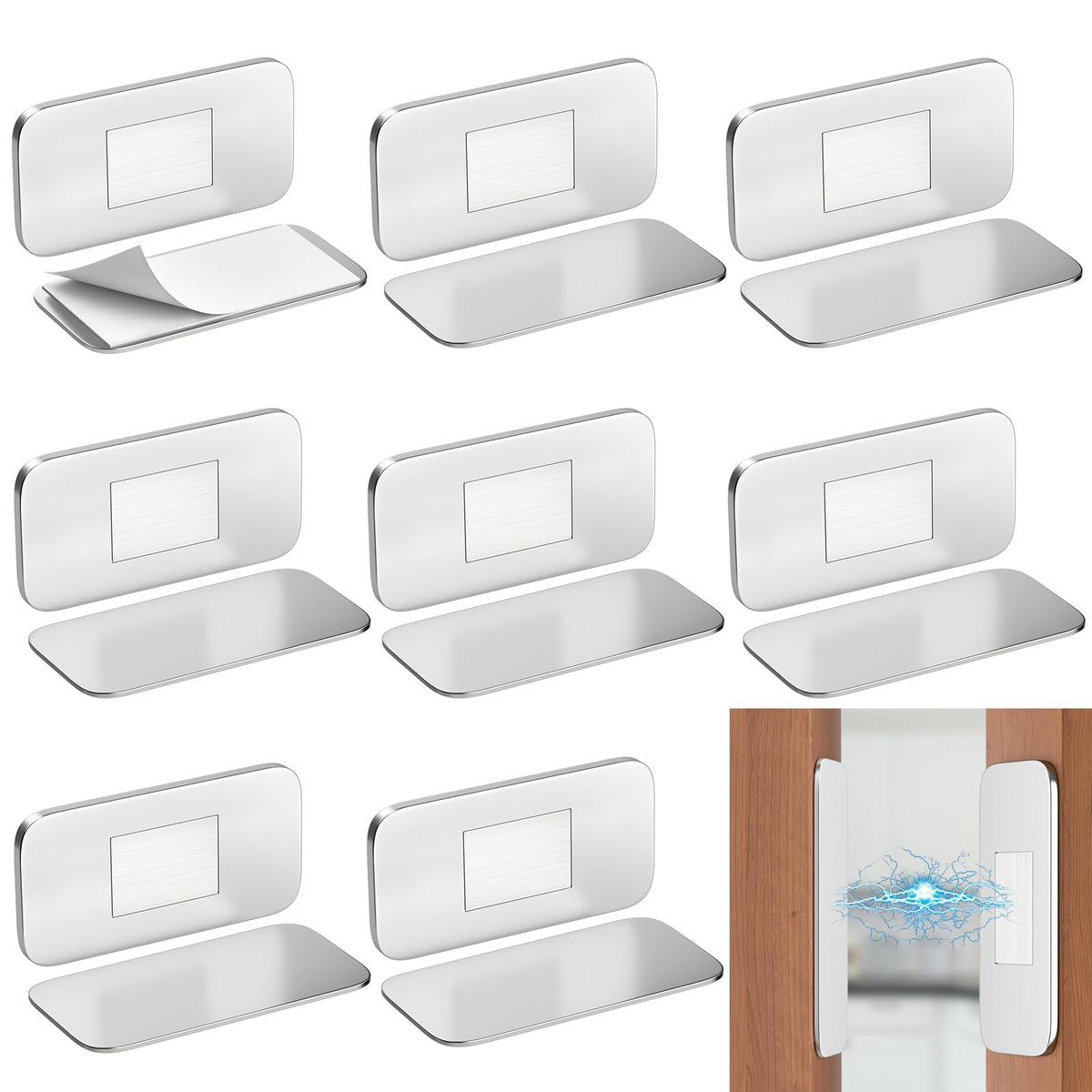 Jiayi 8-pack magnetic door catch for invisible cabinet security.