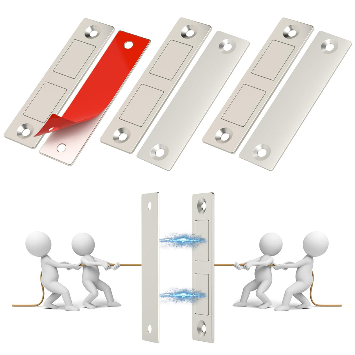 Jiayi cabinet magnets four-pack for secure closures in cabinets and drawers.