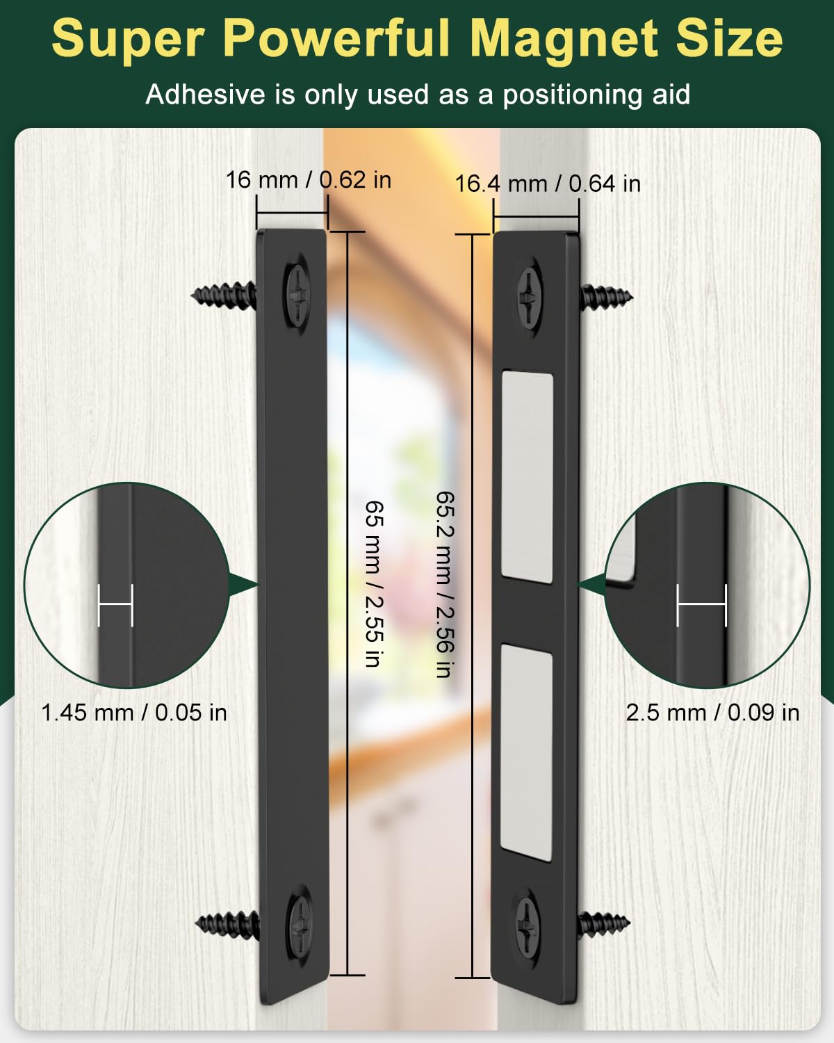 Jiayi ultra-thin 0.15 inch design preserves door aesthetics