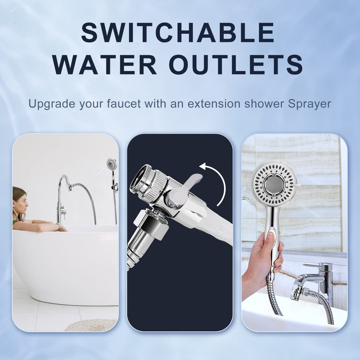 JIEYUMJ nine faucet adapters fit most faucets for quick setup.
