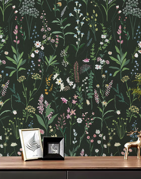 JiffDiff Floral Wallpaper Wildwood pattern adds timeless greenery to any room