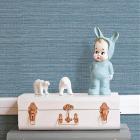 JiffDiff Grasscloth wallpaper application demonstrates easy peel-and-stick install