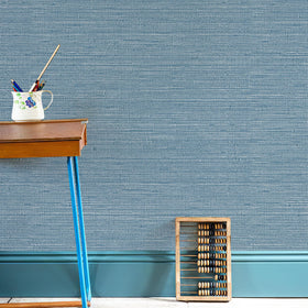JiffDiff Grasscloth wallpaper peel-and-stick enables simple repositioning during updates